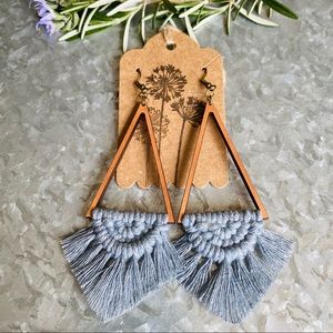 Handmade macrame earrings